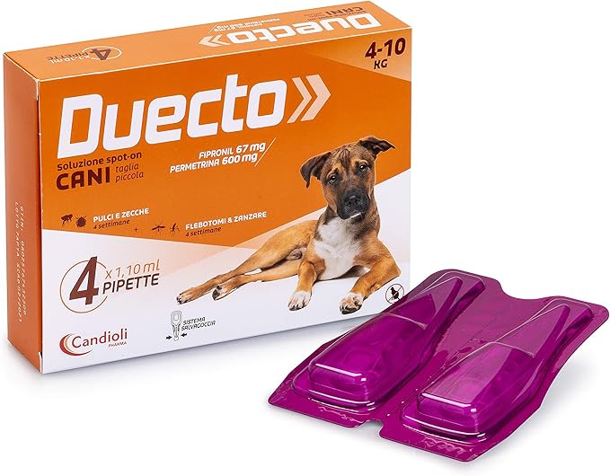 Duecto spot-on cani 4/10 kg x 4 pippette