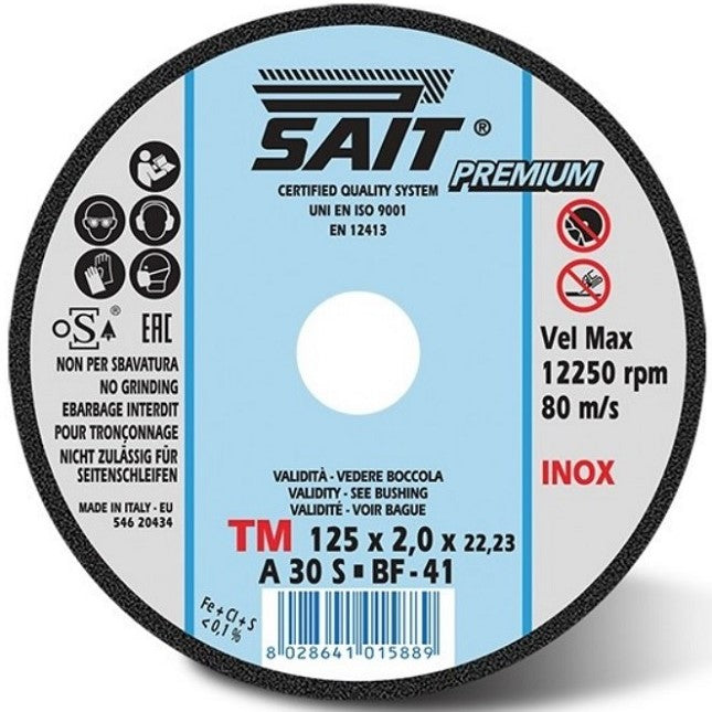 DISCO DA TAGLIO PER INOX MM 230X2