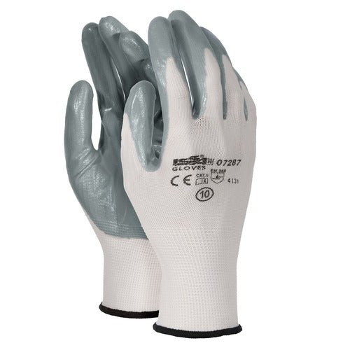 GUANTI IN NYLON SPALMATO IN NITRILE GRIGIO TG 11