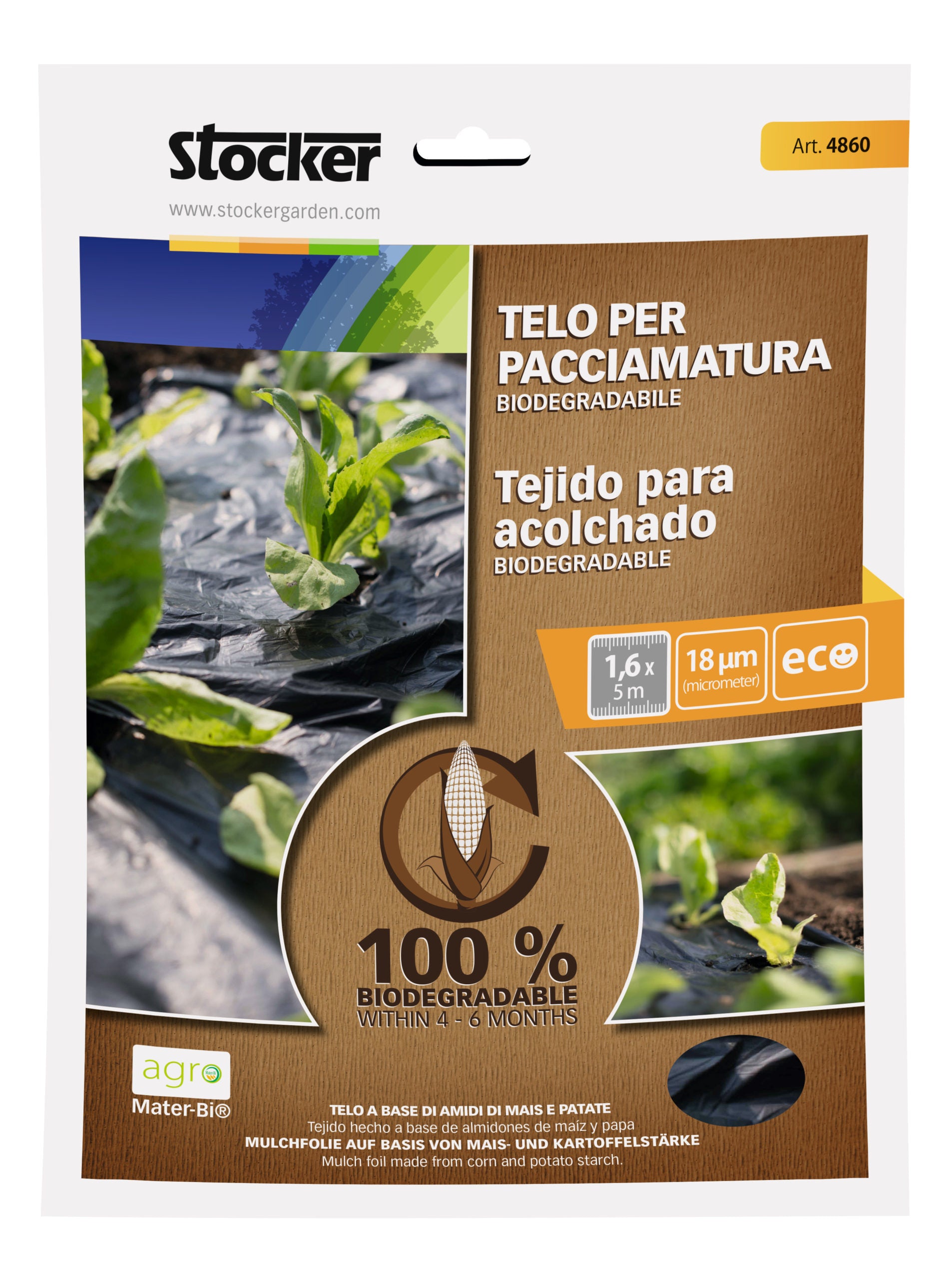 TELO PACCIAMATURA BIODEGRADABILE 1,4 X 10M NERO 18UM