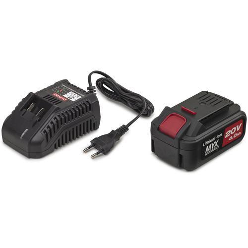 KIT CKT 2040 MYX YAMATO CARICABATTERIA +1BATTERIA 20V 4AH